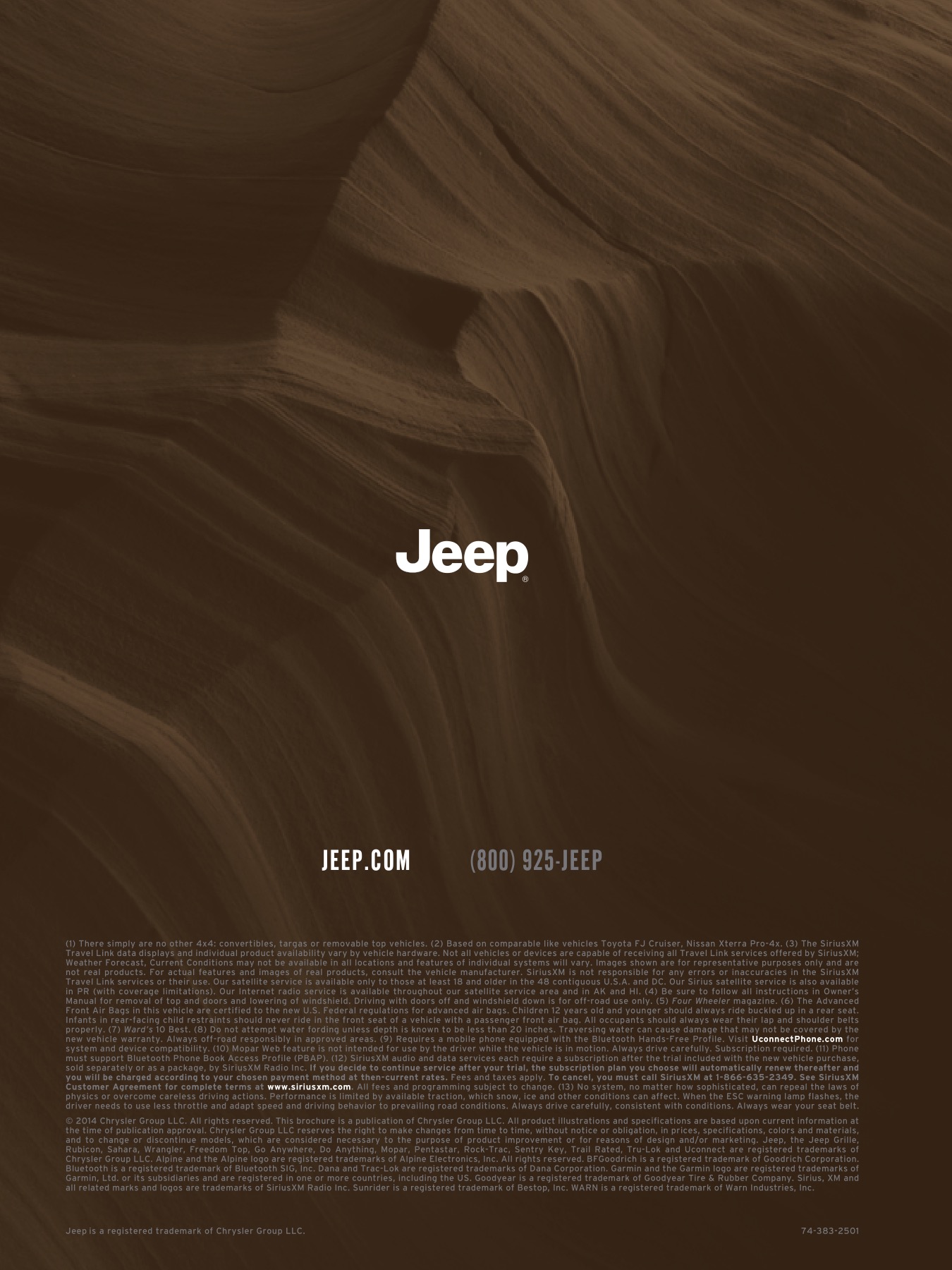 2015 Jeep Wrangler Brochure Page 1